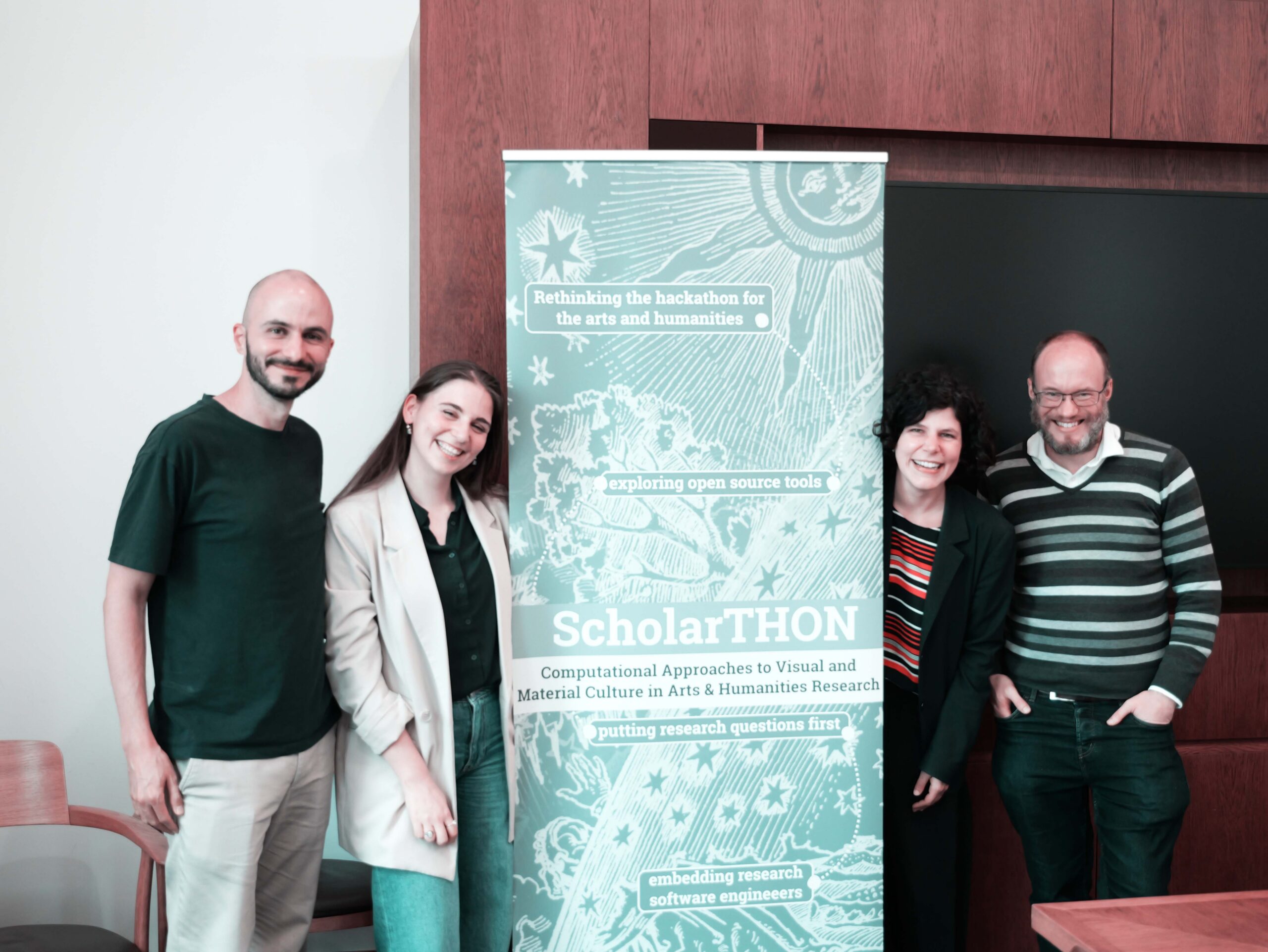 The four ScholarTHON organisers standing together